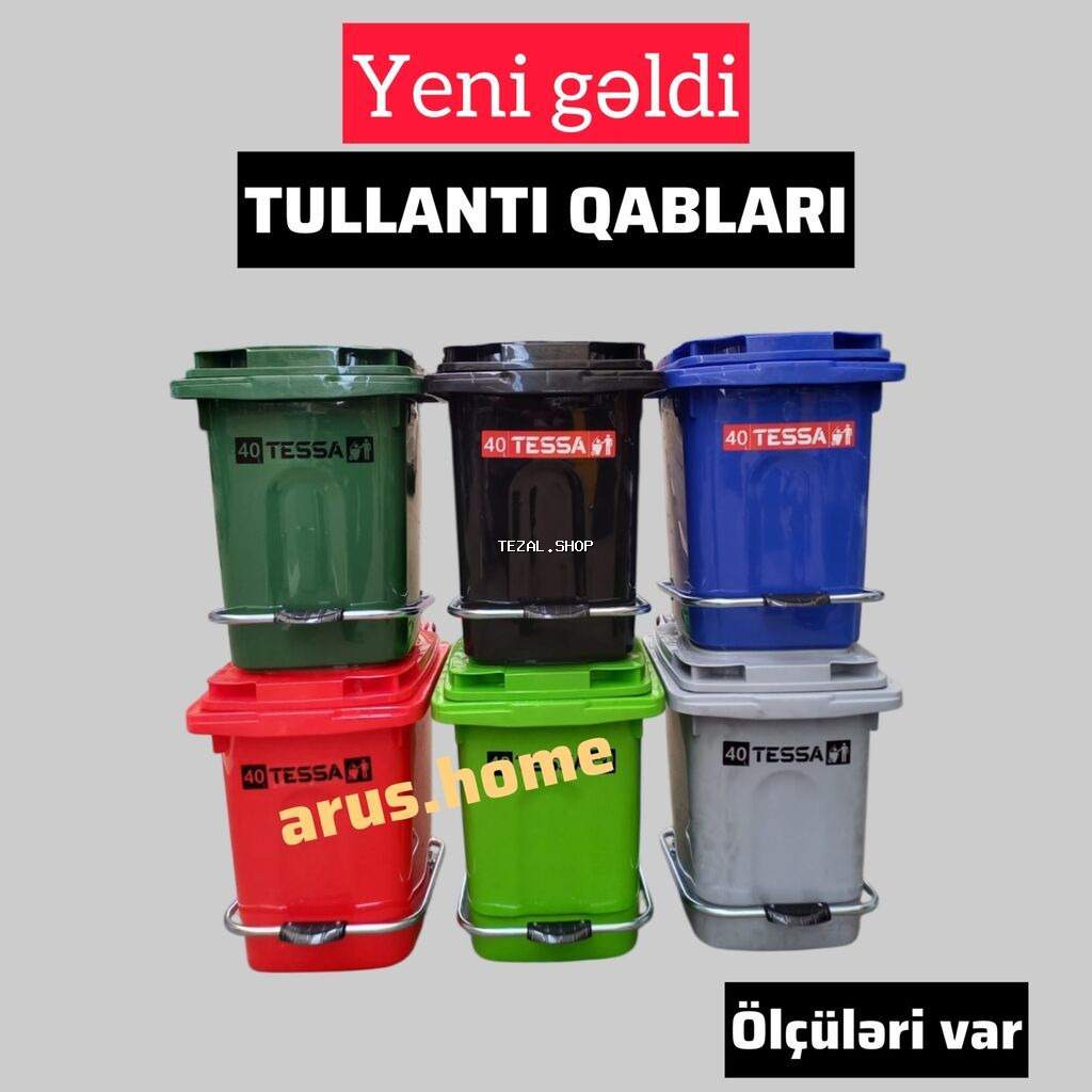 Plastik qablar və tullantı qabları Çeşidlər var. Nömrəyə yazın Kredit