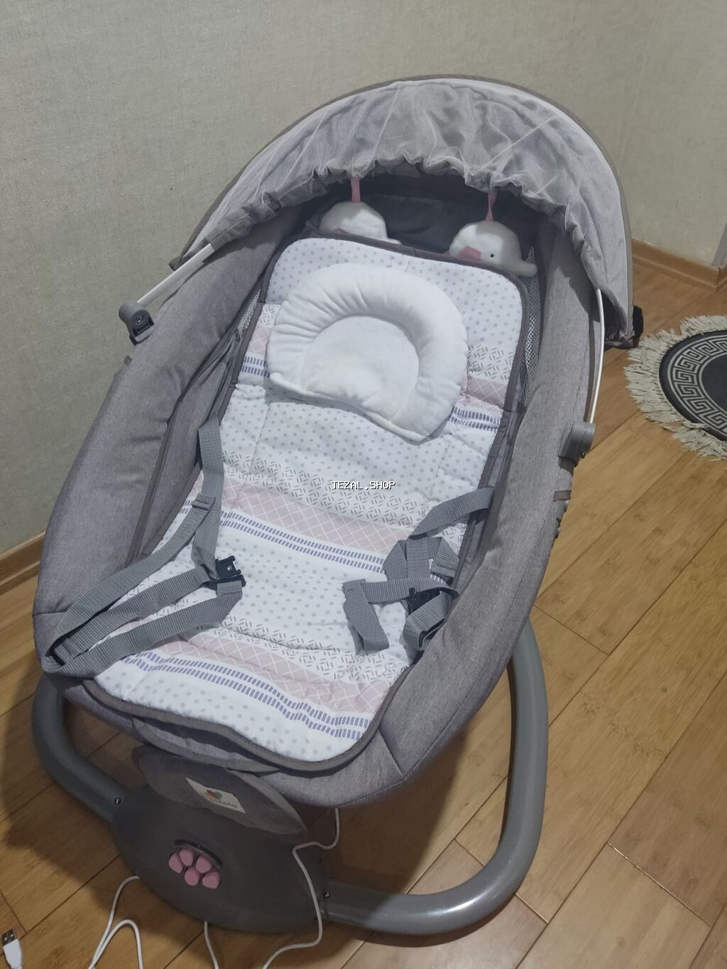 Oğlan və qız üçün, Beşik, Dəstsiz, Matras ilə, Yellənmə mexanizm ilə - şəkil 3