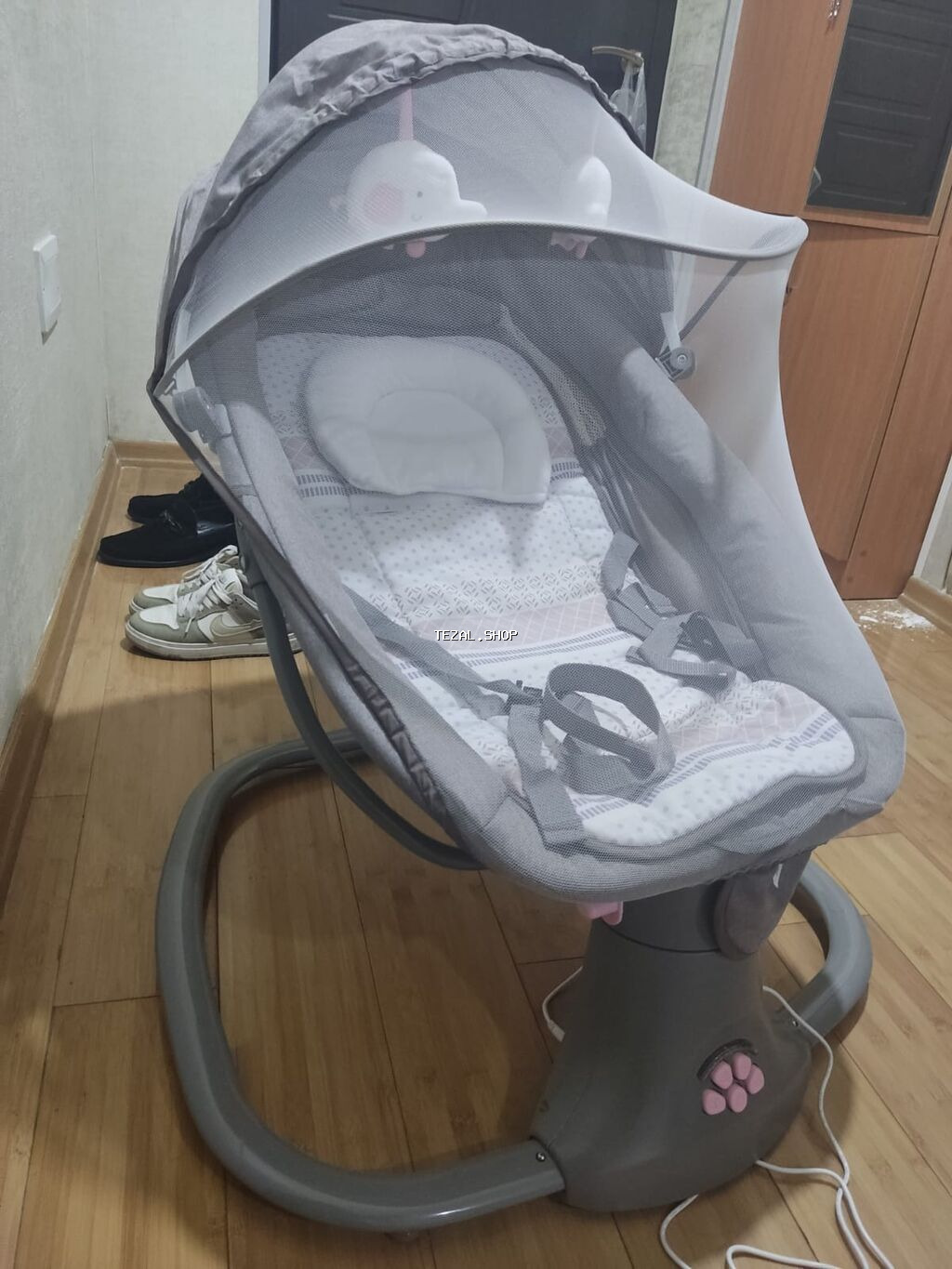 Oğlan və qız üçün, Beşik, Dəstsiz, Matras ilə, Yellənmə mexanizm ilə - şəkil 4