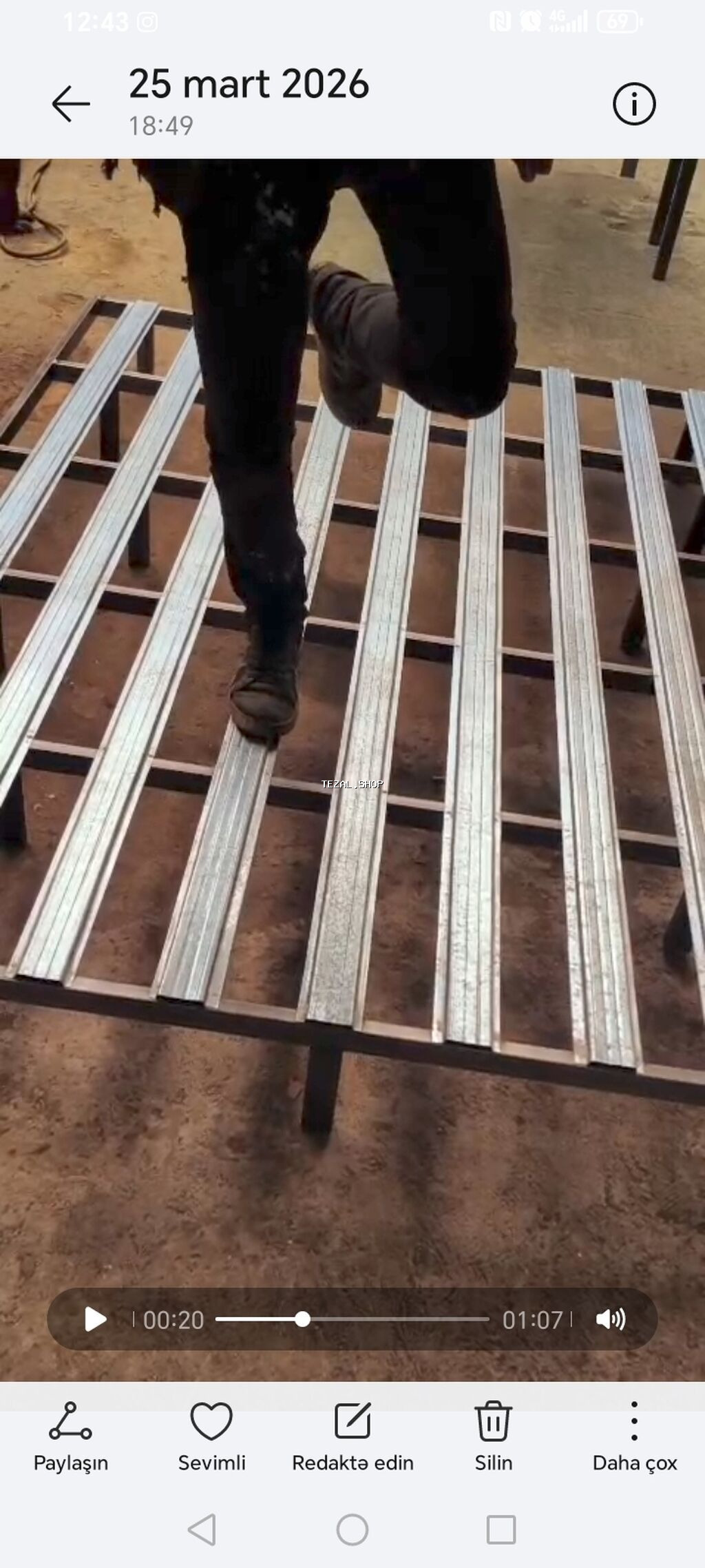 Qalin demir 100 manat catdirilma şeher dahili 10 il zamanet