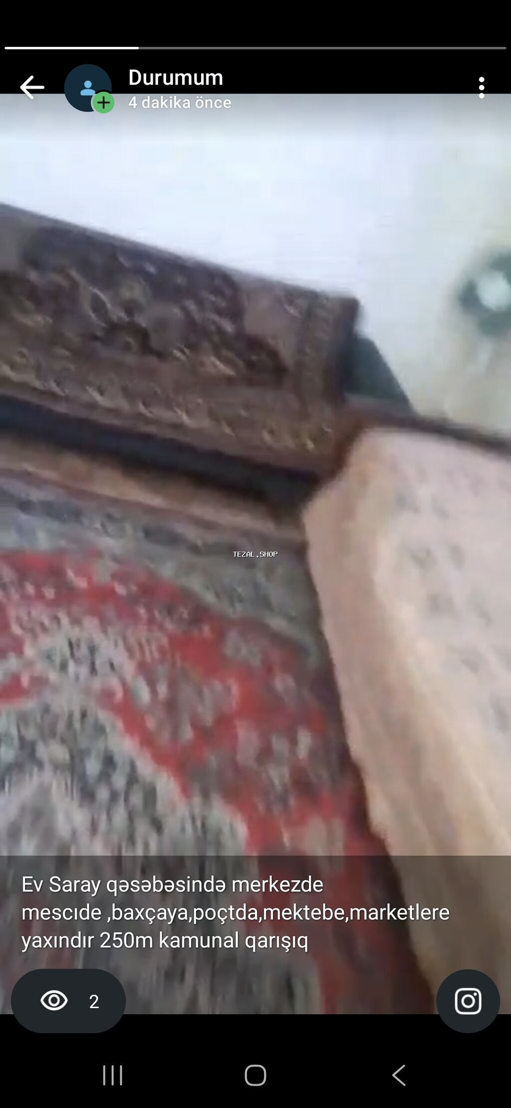 Saray qesebesindedi ev 2 Otaq 250m kamunal qarışıq.Vidyosu var yazın - şəkil 4