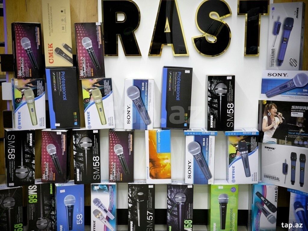 Mikrofonlar Mikrafon kabelli sunurlu mikrafon Şur mikrafon sm 58