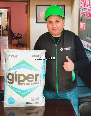 Qara suvaq əvəzi - Giper Gips məhsulları 100 kisə ölkə daxi̇li̇ - şəkil 3