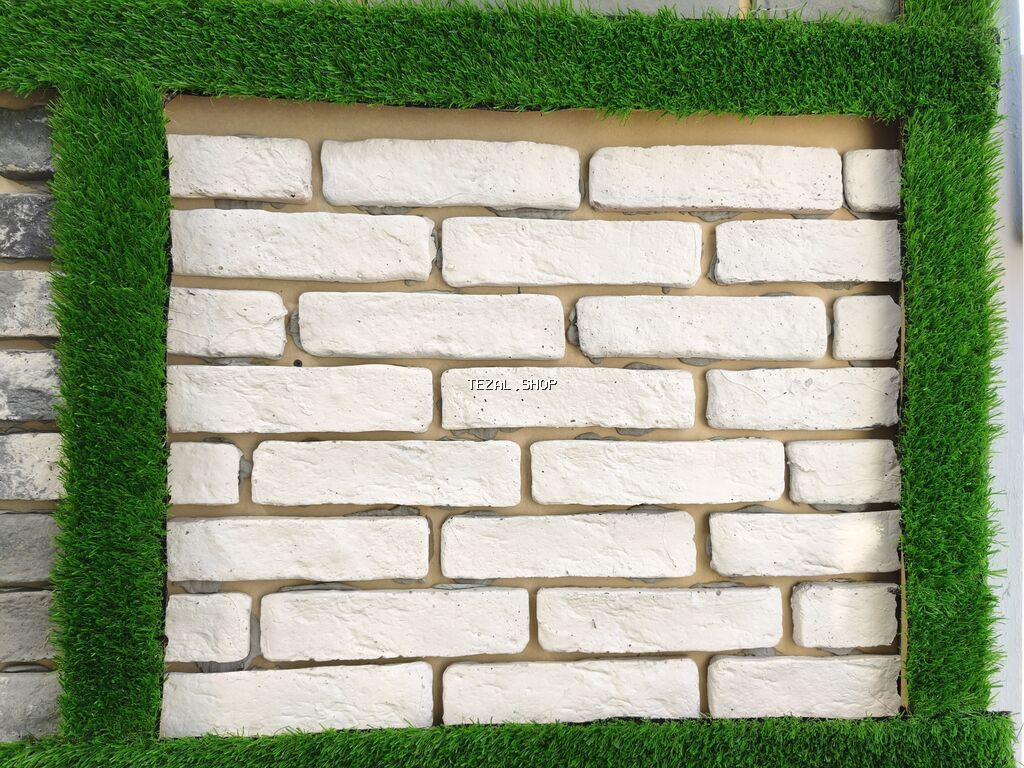 Ağ dekorativ kərpic panellər - Material: yüngül, möhkəm dekorativ