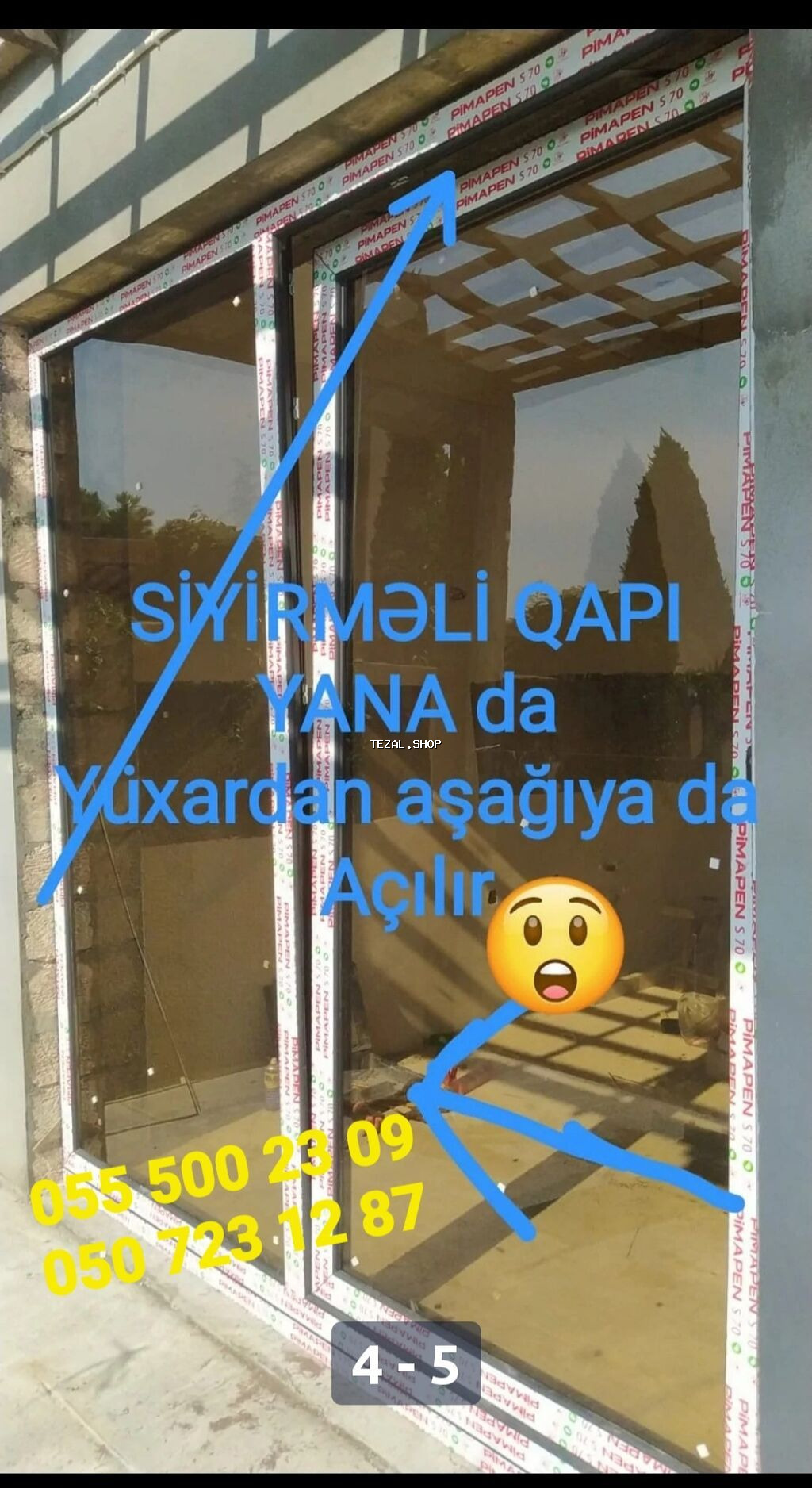 Yana Siyirməli Qapı Ve Pəncərələr. Alüminium. Plastik. Şüşə - şəkil 2