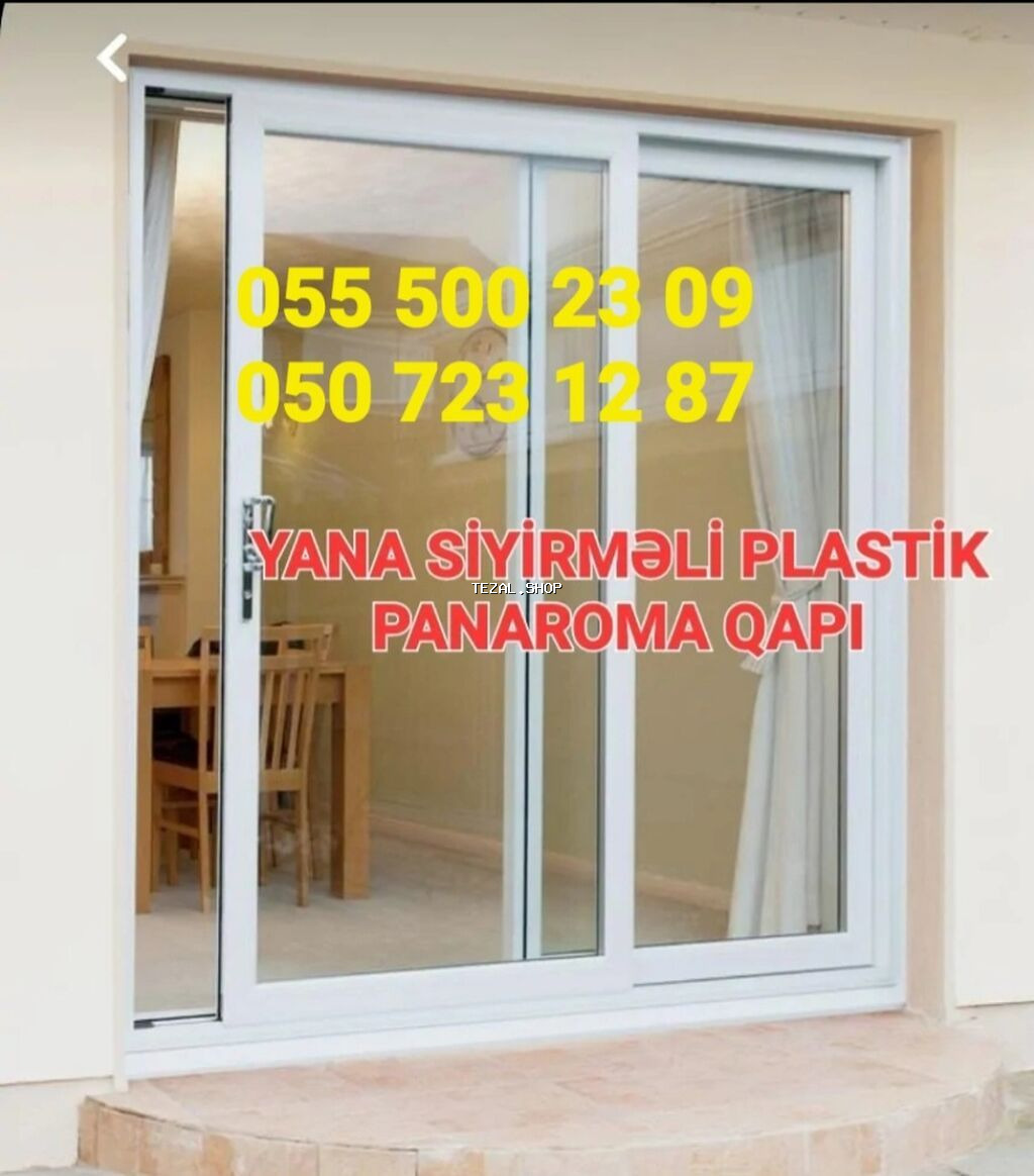 Yana Siyirməli Qapı Ve Pəncərələr. Alüminium. Plastik. Şüşə - şəkil 3
