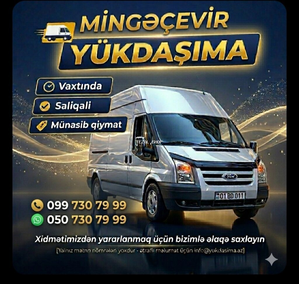 Mingecevirden Baki ve butun rayonlara yukdasima xidmeti 7/24