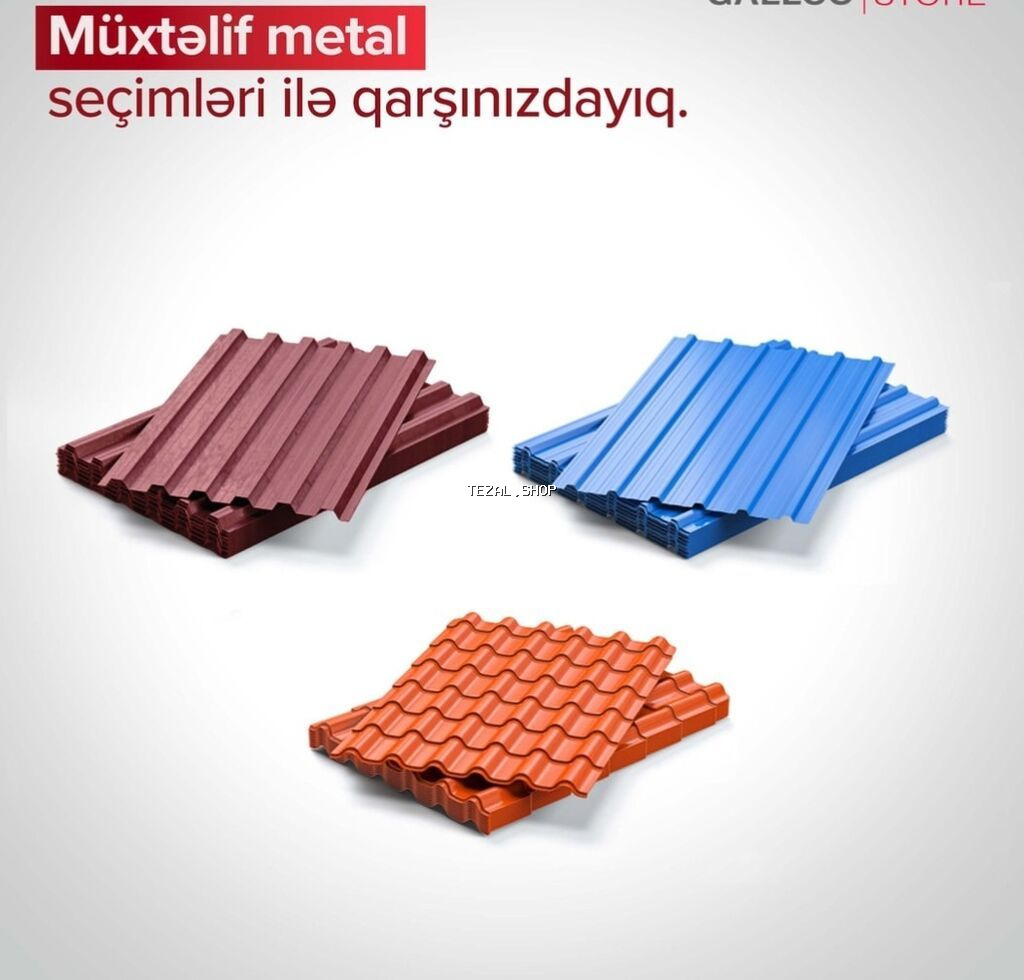 Şifer, Dəmir, Yeni, Pulsuz çatdırılma, Ödənişli quraşdırma, Zəmanətli, Kredit var - şəkil 3