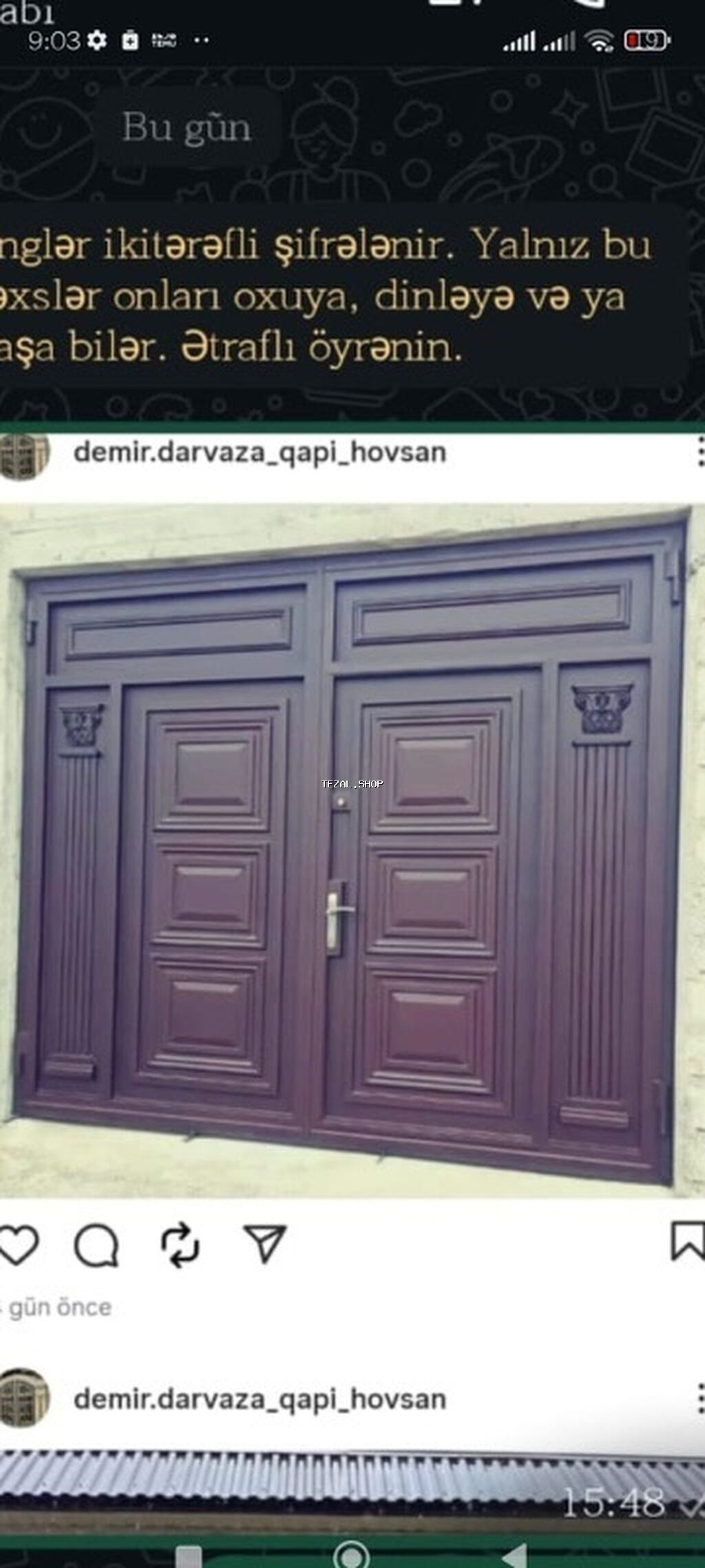 Metal Həyət darvazası, Yana açılan