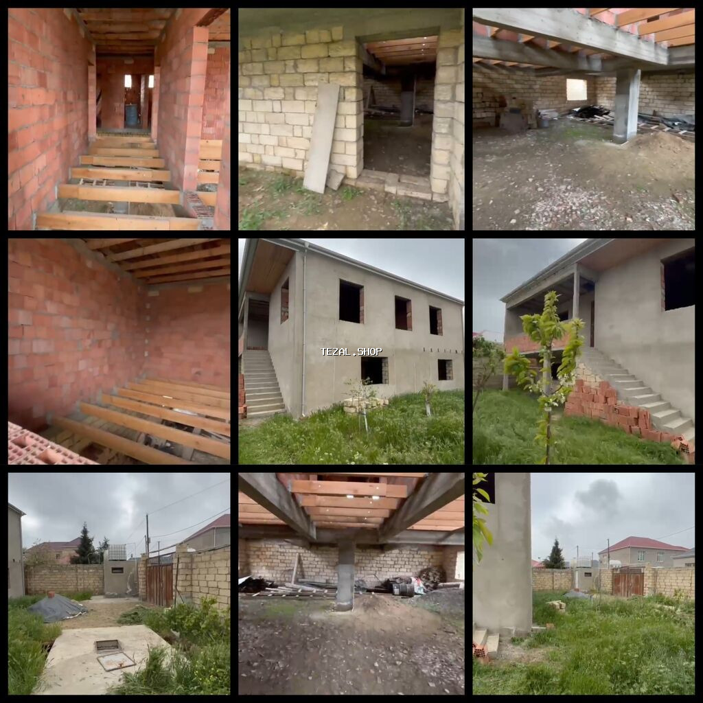 Sarayda, yari tikili. 4 sot, 4 otaqli. Heyet evi tecili satilir. təzə