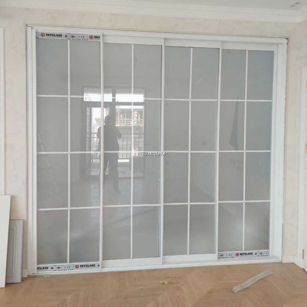 Şüşə ara kesmeler plastik qapi pencereler cambalkon alminum işlerinin