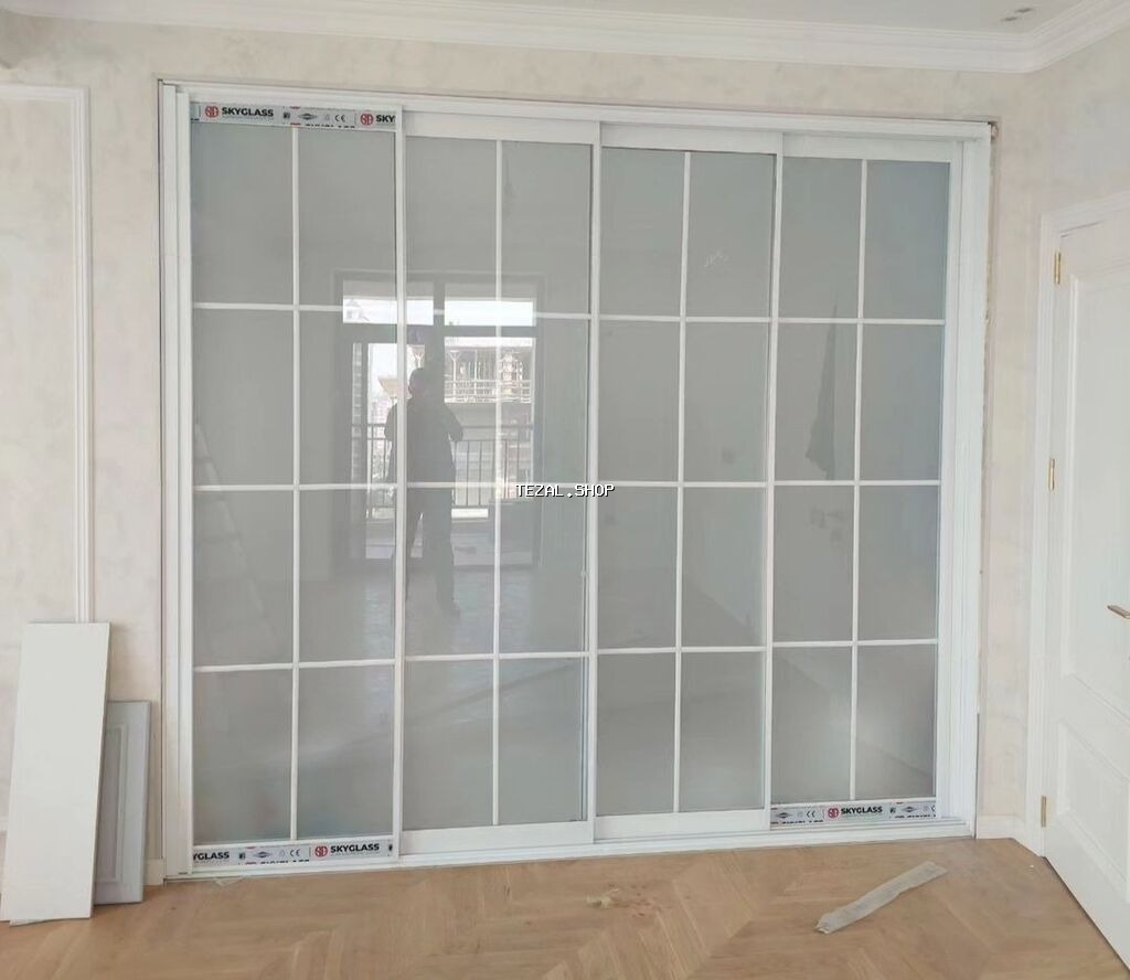 Şüşə ara kesmeler plastik qapi pencereler cambalkon alminum işlerinin - şəkil 4