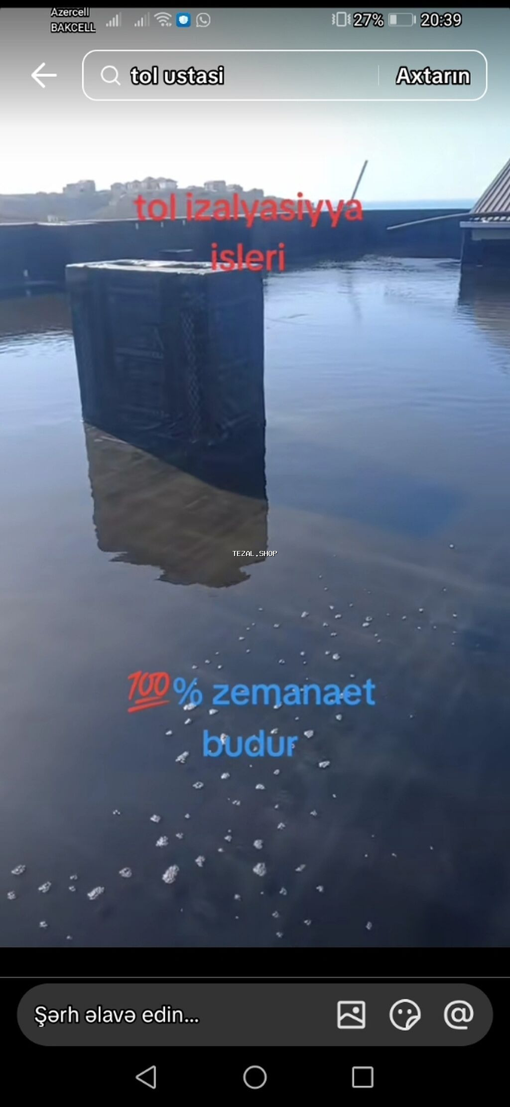 Tol izolyasiyası və dam örtüyü xidmətləri - Məqsəd: Düz damlar - şəkil 2