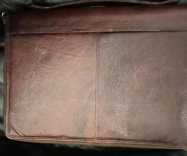 Qəhvəyi rəngli dəri portfel/organizator, xaricdən alınıb. Az istifadə - şəkil 3