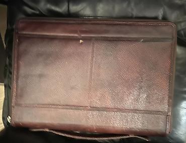 Qəhvəyi rəngli dəri portfel/organizator, xaricdən alınıb. Az istifadə - şəkil 2