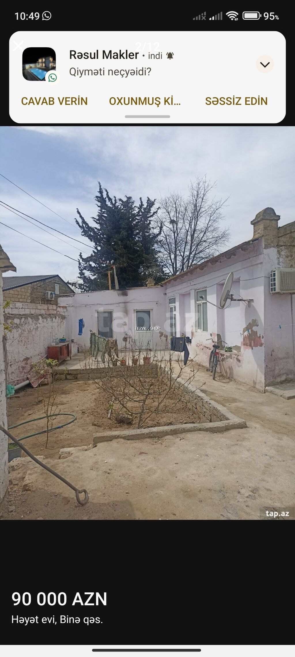 4 otaqlı, 210 kv. m, Kredit yoxdur, Orta təmir - şəkil 2