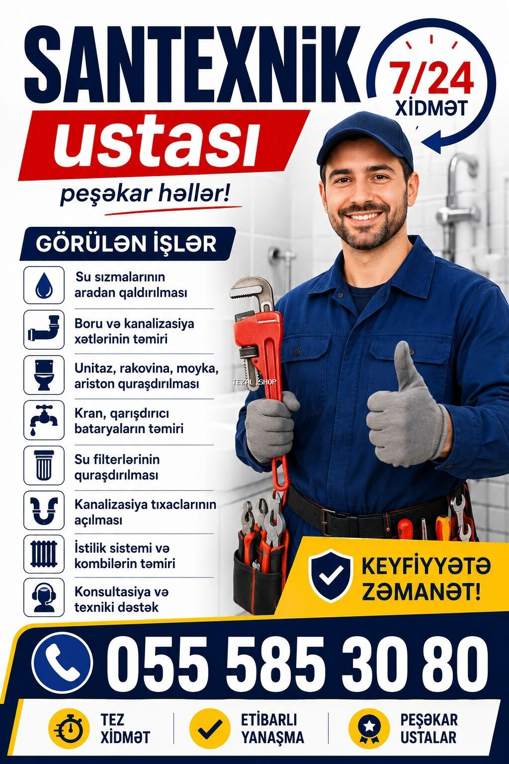 Santexnik islerinin munasib qiymetle gorulmesi - şəkil 2