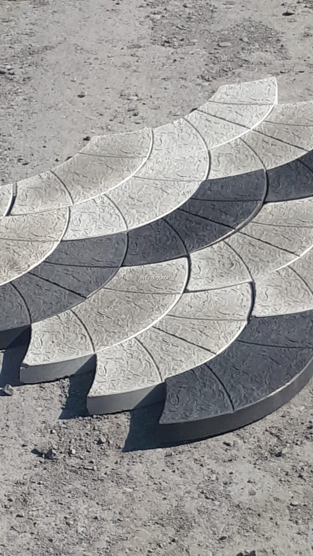 Tamet .qazon dasi .müxtəlif ölcülü beton piltələr .beton panellər yol - şəkil 3