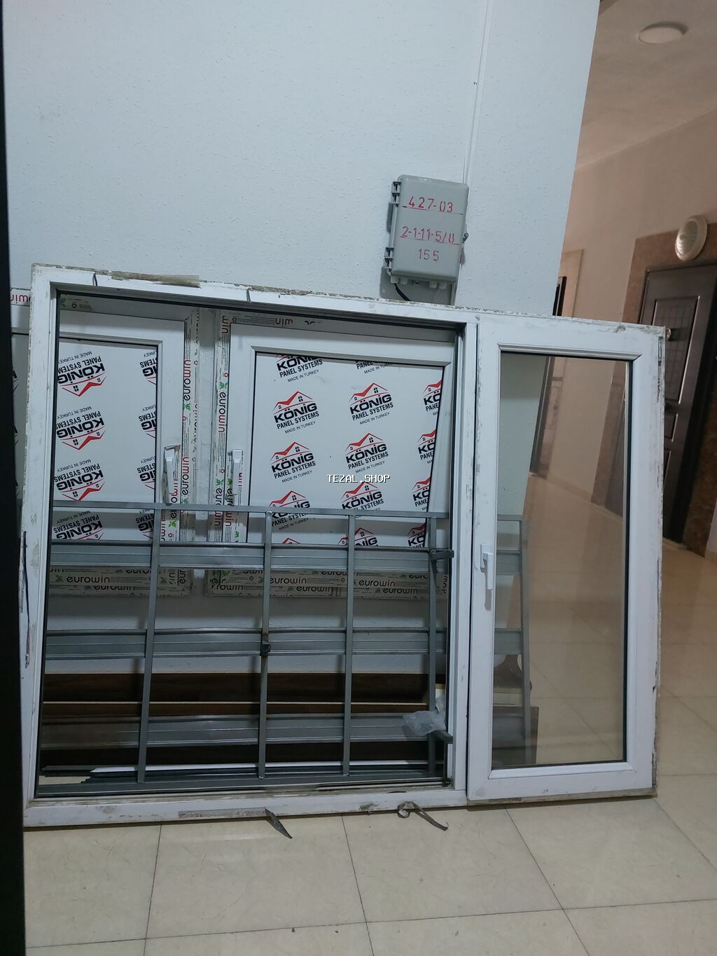 PVC sürgülü balkon qapısı və pəncərə dəsti - Material: PVC profil