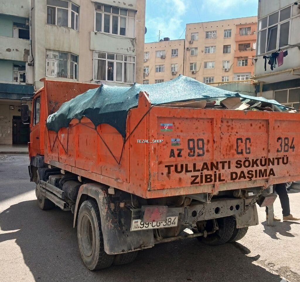 Tikinti tullantıları və zibil daşınması xidməti - Orta ölçülü narıncı - şəkil 3