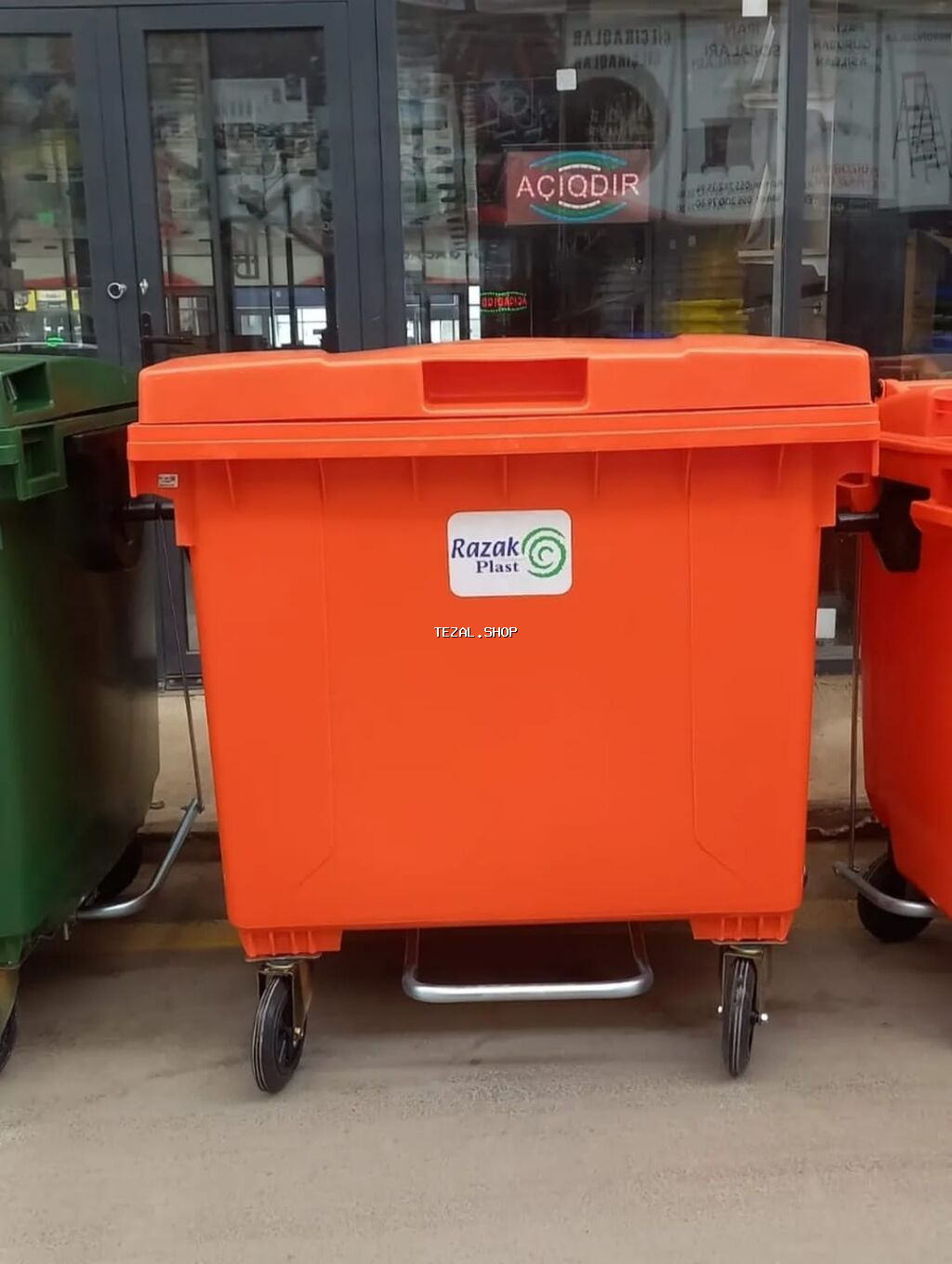 Tullanti qabi 1100 ltr tekerli 260 azn 1100 ltr teker ve pedal 280 - şəkil 2