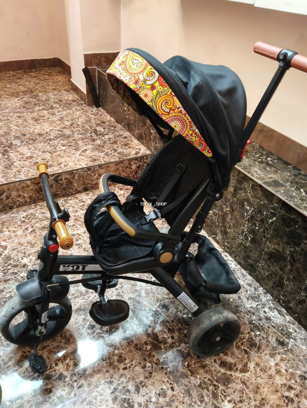 Satılır Uşaq üçün 3 təkərli velosiped-araba (trike) ön təkərdə - şəkil 2
