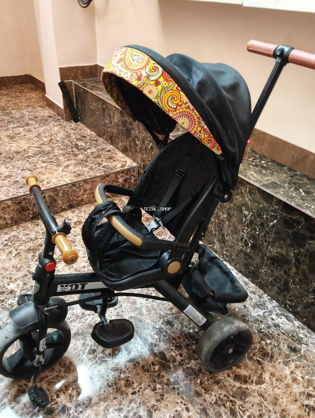 Satılır Uşaq üçün 3 təkərli velosiped-araba (trike) ön təkərdə - şəkil 3