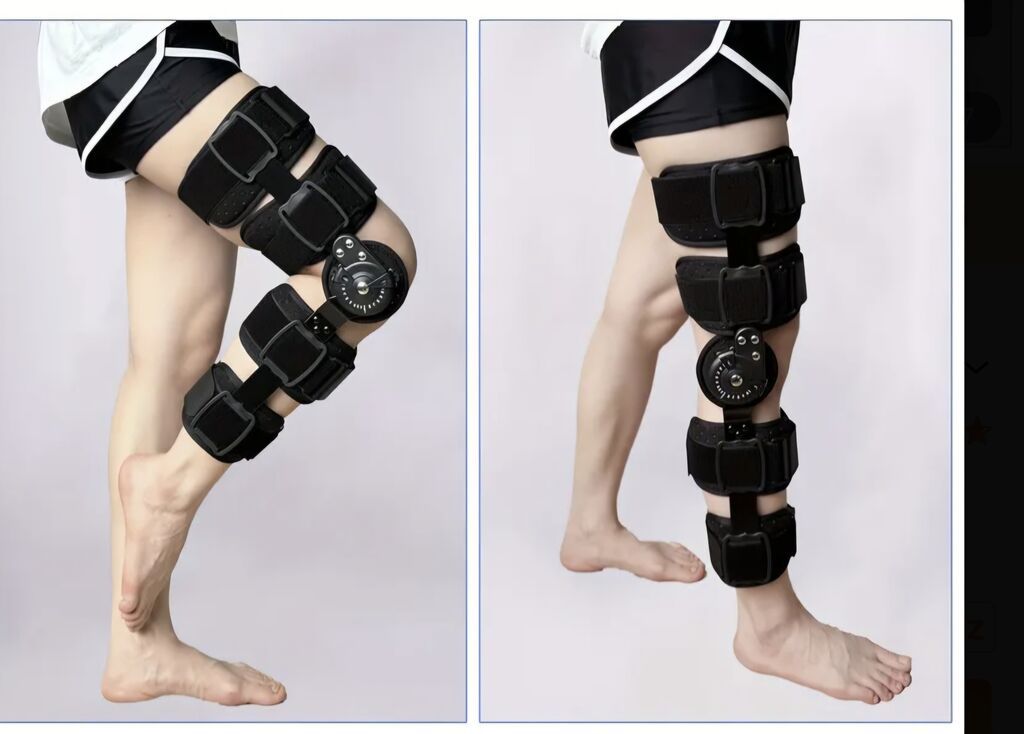 Tənzimlənən diz immobilayzeri (hinged knee brace) çatdirilma var