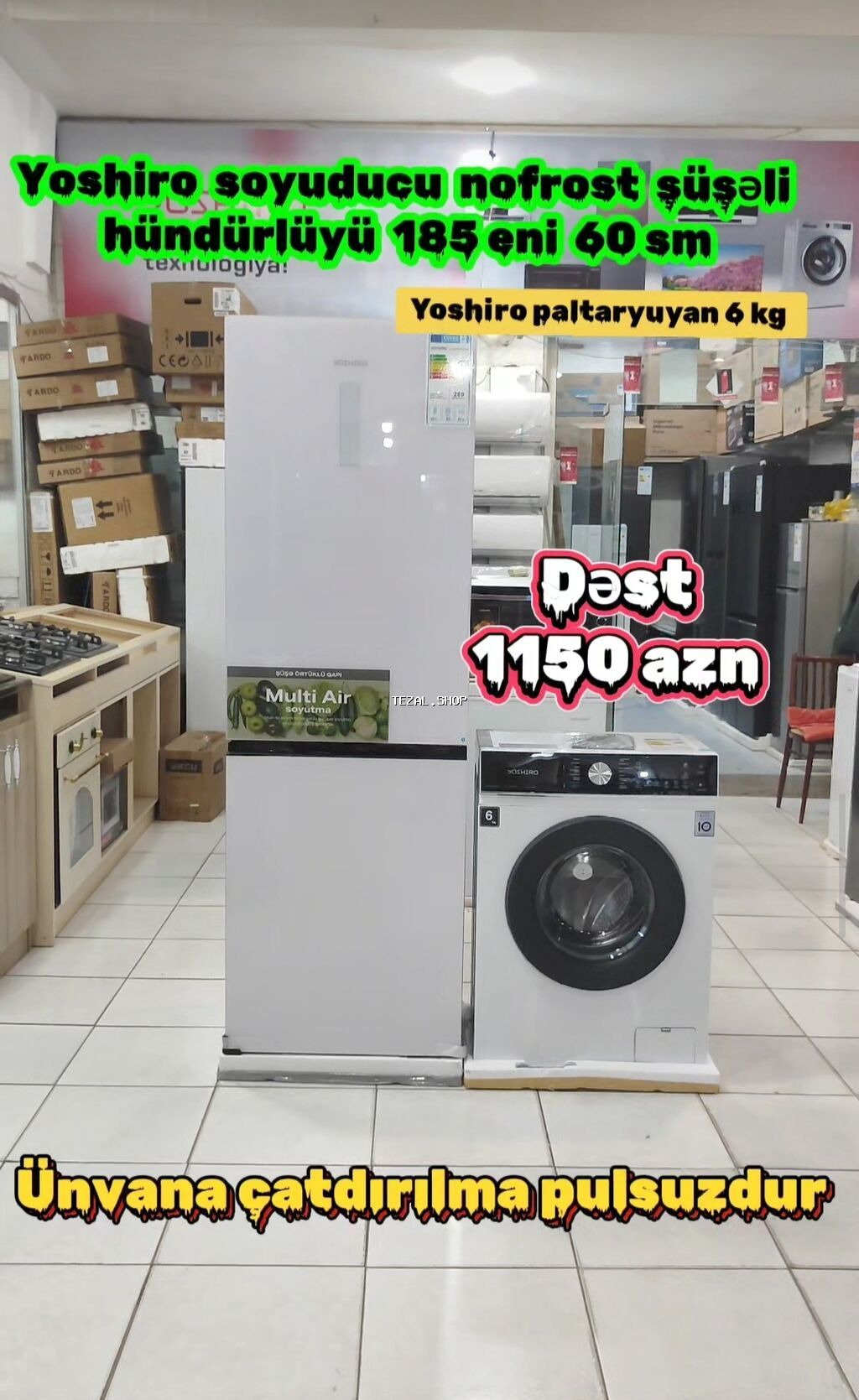Yeni Soyuducu Satılır - şəkil 4