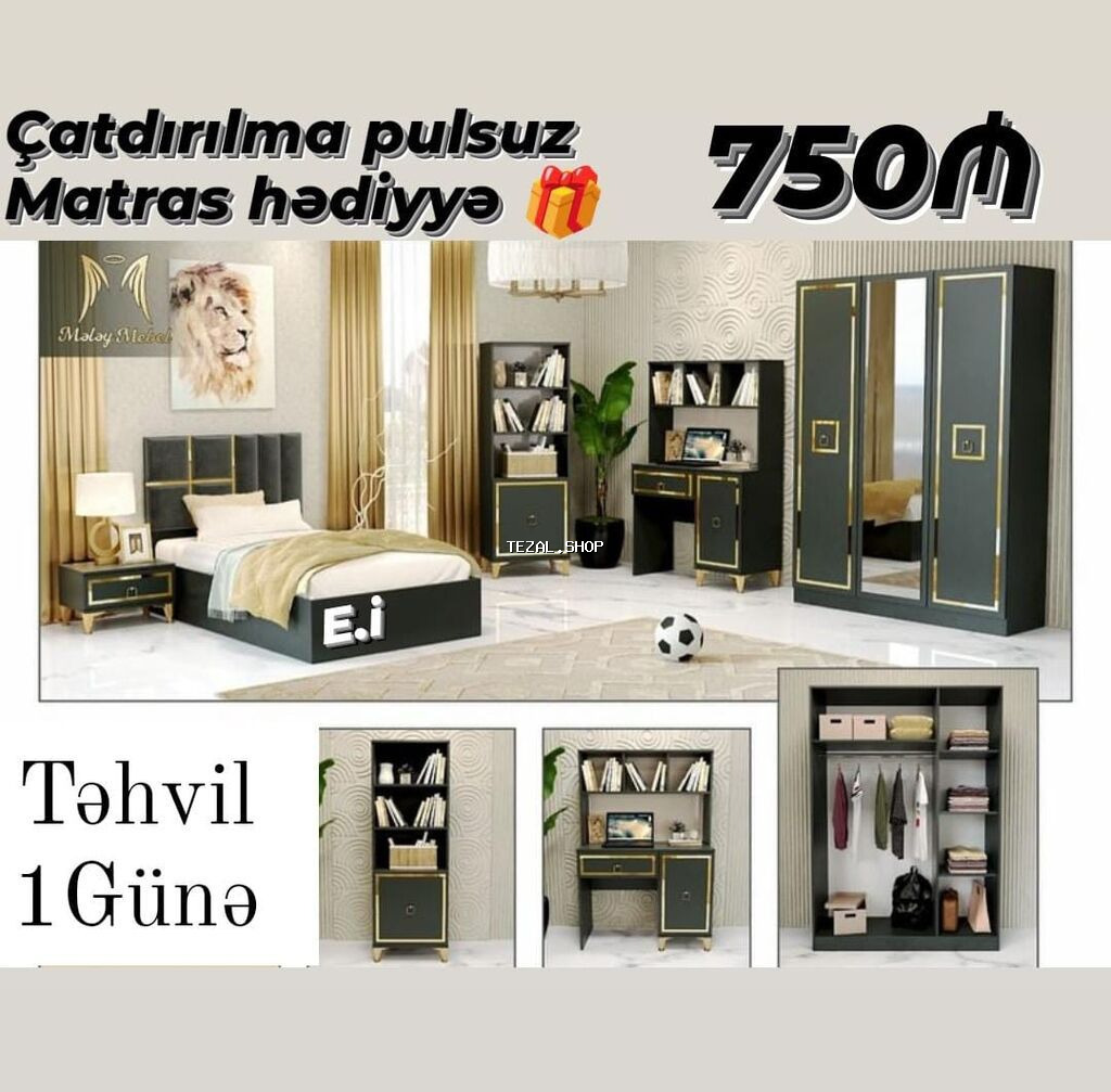 *Gənc Yataq Dəsti 750 AZN 💥* *Yeni dizayn Fərqli görünüş 👶🏻👧🏻* ✔️Rəng