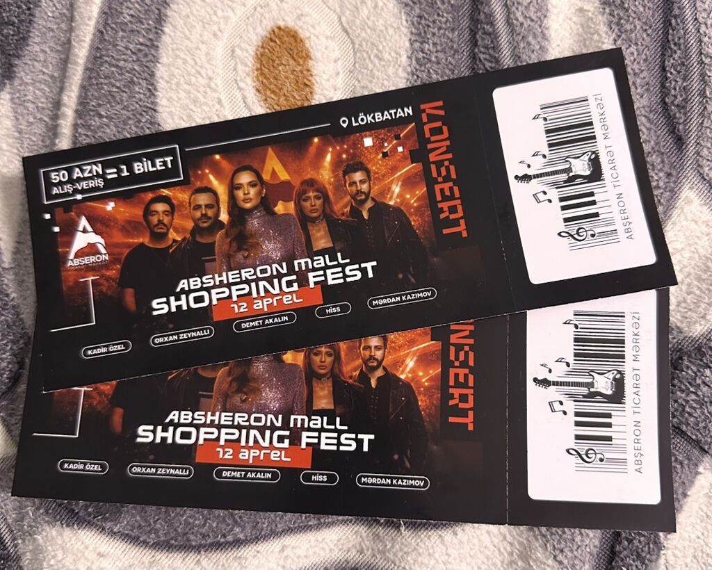 Məhsul: Absheron Mall Shopping Fest konsert biletləri Təsvir: -