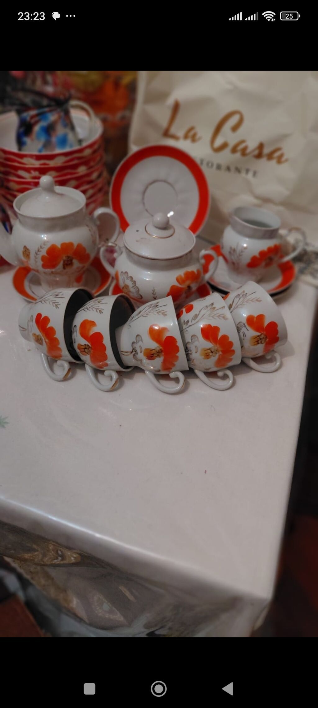 Porcelain çay dəstləri və qablar – klassik kolleksiya - 2 müxtəlif