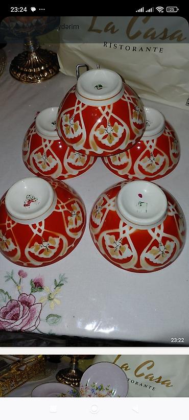 Porcelain çay dəstləri və qablar – klassik kolleksiya - 2 müxtəlif - şəkil 2