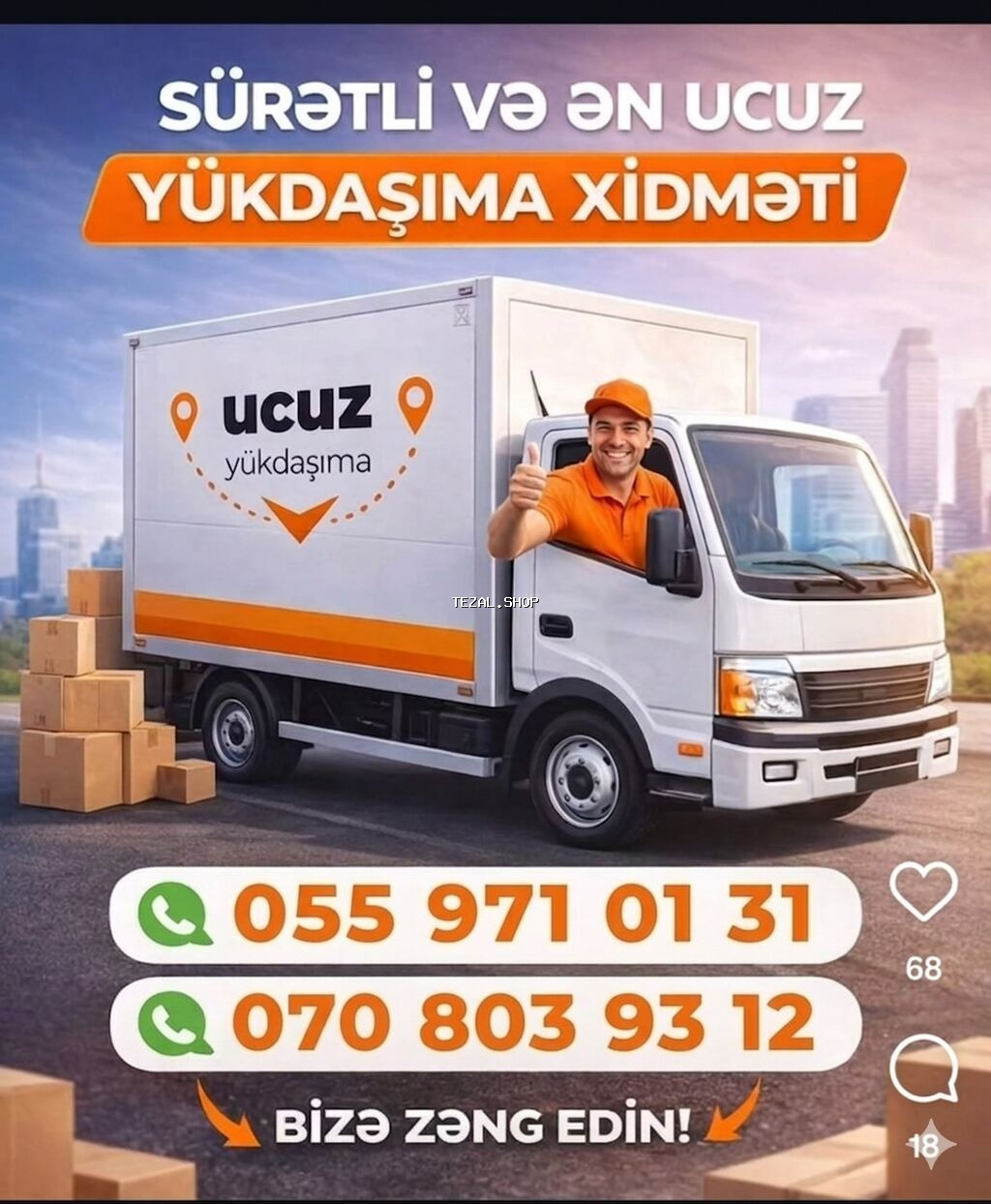 Ucuz yükdaşıma xidməti təklif edir. ən ucuz yük daşıma xidməti