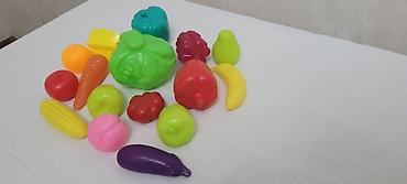 Uşaq üçün plastik meyvə-tərəvəz dəsti - Parlaq rəngli, yüngül və - şəkil 4