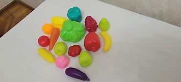 Uşaq üçün plastik meyvə-tərəvəz dəsti - Parlaq rəngli, yüngül və - şəkil 2