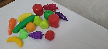 Uşaq oyuncaqları – plastik meyvə-tərəvəz dəsti - Parlaq rəngli - şəkil 5