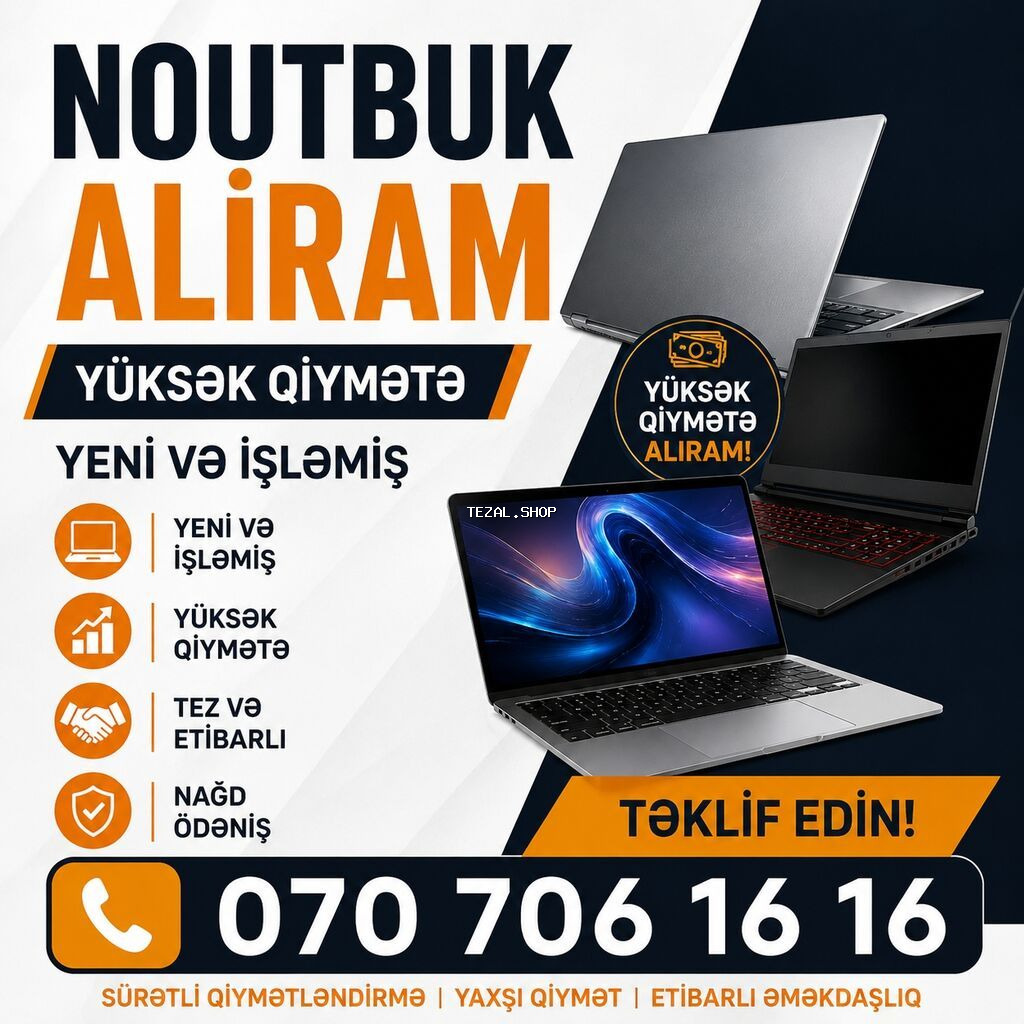 YUKSEK QİYMETE NOUTBUK PS5 ALİRAM TƏZƏ VE ISLEMIS TEKLİF EDIN