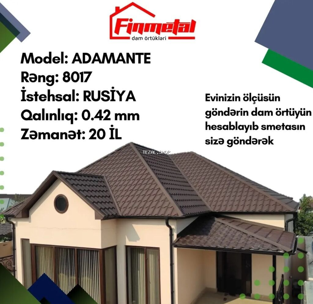 Şifer, Dəmir, Yeni, Pulsuz çatdırılma, Ödənişli quraşdırma, Zəmanətli, Kredit yoxdur - şəkil 3