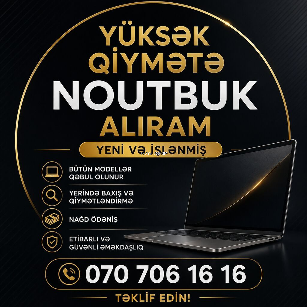 YUKSEK QİYMETE NOUTBUK ALİRAM TEKLİF EDİN YENİ VE İSLEMİS