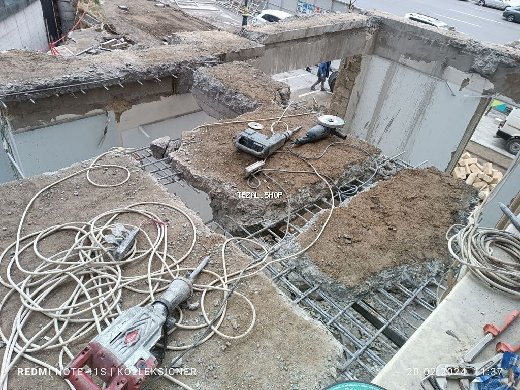 #Betonkesme #betondeşmə Beton kubik kərpic - dən kəsim deşim - şəkil 2