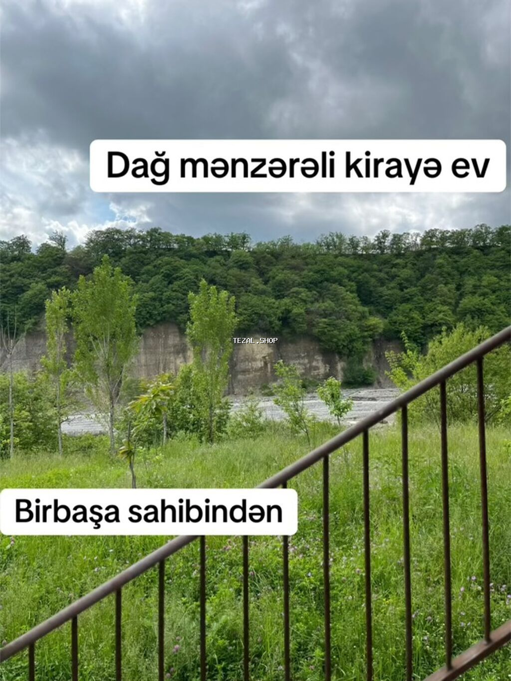 Dağ mənzərəli kirayə ev – birbaşa sahibindən - Geniş yaşıllıq və