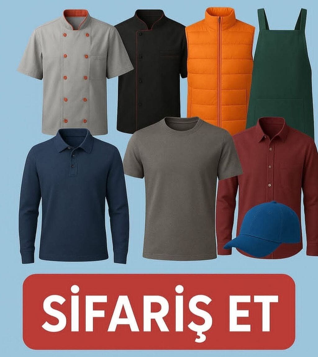 Her nov geyimlerin sifarisle tikilişi isteye gore loqo yazilmasi