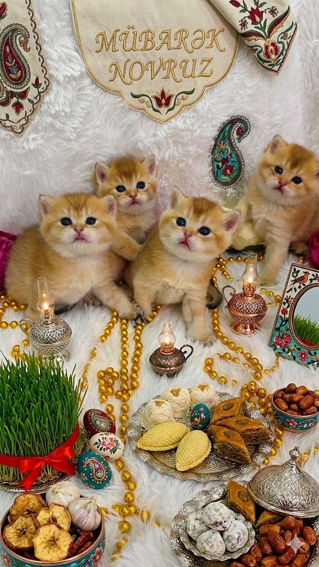 Novruz temalı peşəkar pişik balası fotosessiyası whats ap ile elaqe