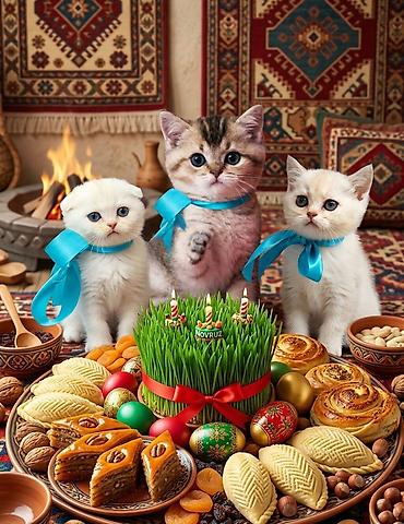 Novruz temalı peşəkar pişik balası fotosessiyası whats ap ile elaqe - şəkil 5