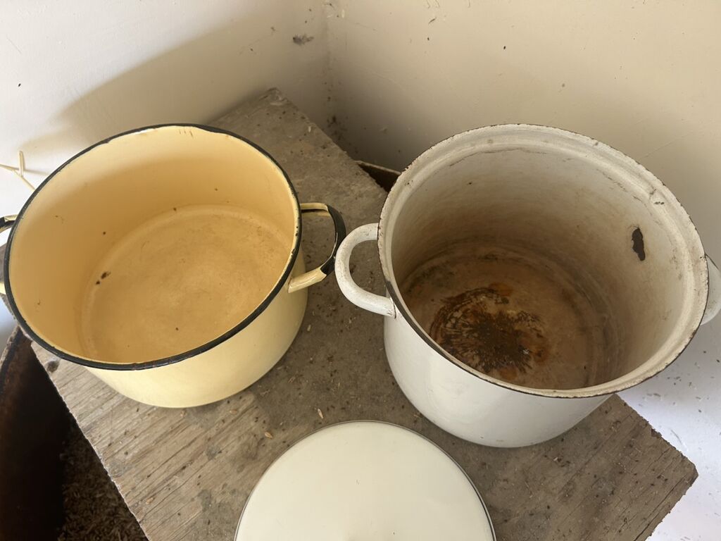 Emallı qazanlar dəsti - 2 ədəd klassik emallı metal qazan - Rənglər