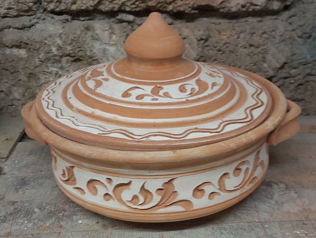 Qazan, rəng - Narıncı, Keramika, Azərbaycan