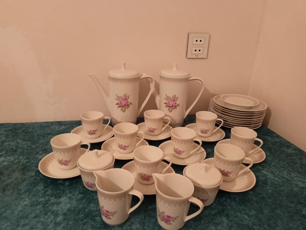 Qəhvə dəsti, rəng - Ağ, Farfor, Almaniya