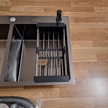 Yeni Düzbucaqlı Mətbəx çanağı, Şkafsız, Paslanmaz polad, Pulsuz çatdırılma - şəkil 5