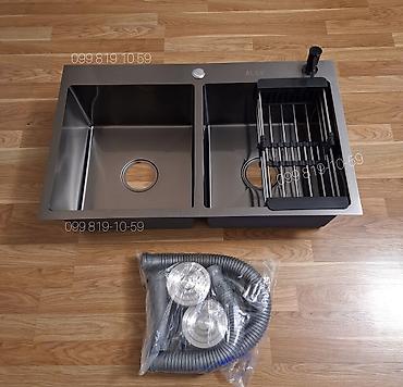 Yeni Düzbucaqlı Mətbəx çanağı, Şkafsız, Paslanmaz polad, Pulsuz çatdırılma - şəkil 3